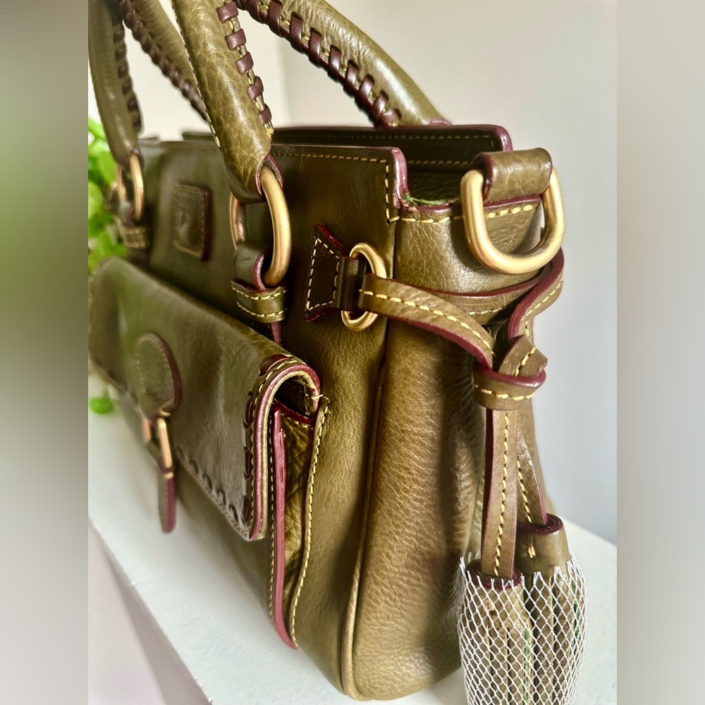 Dooney & Bourke Florentine Medium Pocket Satchel in Moss - Picture 9 of 16